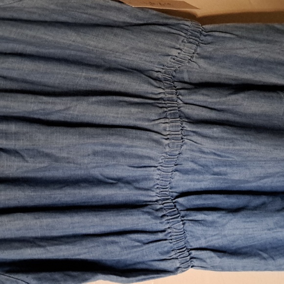 NWT-Style & Co Petite Women Denim Off and On Shoulder dress - Picture 7 of 11